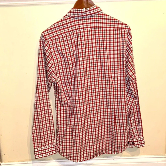 Express Fitted Red Plaid Button Down - Picture 7 of 7